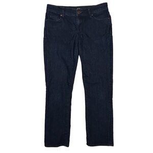 Loft Jeans Womens 2 (28x25) Modern Kick Crop Mid Rise Dark Wash Stretch Mid Rise